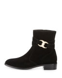 Gemini Link Suede Bootie, Black