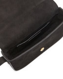 Eddie Besace Suede Serpent Shoulder Bag, Black