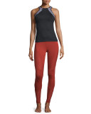 Deviate Two-Tone Sport Tank, Sahara/Black