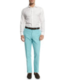 Chinolino Linen-Blend Trousers, Aqua