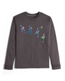 Long-Sleeve Reaxion Snowboarder Tee, Dark Gray, Size XXS-XL