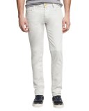Slim-Straight Soft Stretch Jeans, White