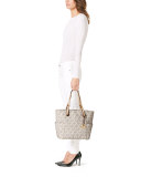 Jet Set Logo Monogram  Item Tote Bag, Vanilla