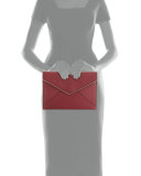 Leo Saffiano Envelope Clutch Bag, Tawny Port
