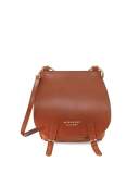 Bridle Grainy Leather Shoulder Bag, Tan