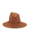 Drake Asymmetric Felt Hat, Brandy