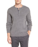 Chunky Ribbed Button-Front Cardigan, Black
