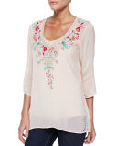 Priscilla Embroidered Tunic, Petite 