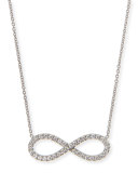 18k White Gold Diamond Infinity Necklace