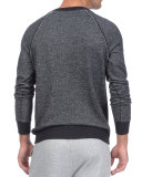 Terry Crewneck Sweatshirt, Black