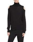 Cold-Shoulder Turtleneck Sweater