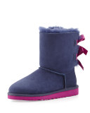 Toddler Bailey Boot with Bow, Peacoat (Blue), 6T-12T