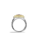 Albion Ring with Smoky Quartz, Diamonds, and Gold