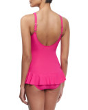 Origami V-Neck Swimdress, Rose