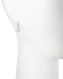 18K White Gold Round Diamond Drop Earrings