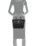 Eloise Small Leather Spike Tote Bag, Black