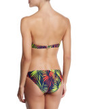 Maxime Palm-Print Bandeau Swim Top