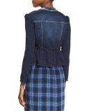 Denim & Tweed Jacket, Violet Stone Combo
