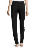 Yoga Basic Straight-Leg Pants, Black