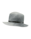 Floppy Felt Fedora Hat, Gray Swirl