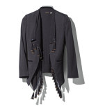 Blazer with Fringe Trim, Navy