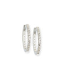 Diamond Eternity Hoop Earrings in 18K White Gold
