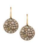 Sabbia White Pave Diamond Earrings, 0.78 TCW