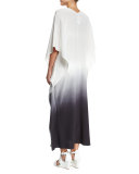 Embroidered V-Neck Caftan Coverup