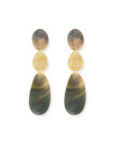Triple Drop Oval Shell Earrings