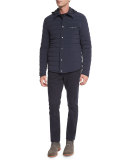 Quilted Shirt-Style Ski Parka, Coastal