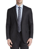 Two-Button Wool Suit, Gray