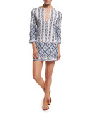 Darla Printed Cotton Coverup Dress