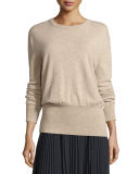 Cashmere Cutout-Back Blouson Sweater