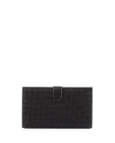 Intrecciato Lambskin Continental Wallet, Black