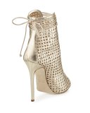 Coline Caged 110mm Bootie, Gold