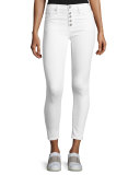 Ciara High-Rise Super Skinny Ankle Jeans, White