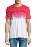 Vintage-Logo Tie-Dye Short-Sleeve T-Shirt, Red