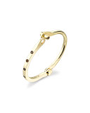 Brown Diamond Studded Handcuff Bracelet in 18K Yellow Gold