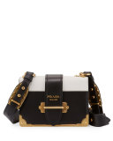 Cahier Notebook Shoulder Bag, Black/White (Nero+Bianco)
