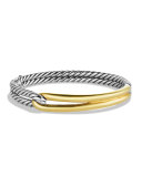 Labyrinth Single-Loop Bracelet with Gold