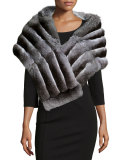 Chinchilla Fur Shawl, Gray
