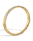 Classic Chain Hinged Diamond Bangle