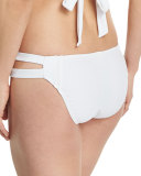 Santiago Strappy-Side Swim Bottom, Moonlight White