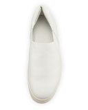 Warren Leather Platform Skate Sneaker, Plaster White 