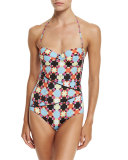 Monreale Print Belted Caftan Coverup