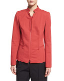 Mimi Zip-Front Jacket, Red Rock