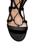 Artemis Lace-Up 60mm Sandal, Black