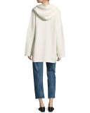 Oversized Open-Front Hooded Cardigan