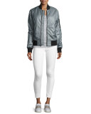 Ciara High-Rise Super Skinny Ankle Jeans, White