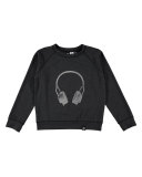 Ragni Melange Earphone Top, Dark Gray, Size 3-14